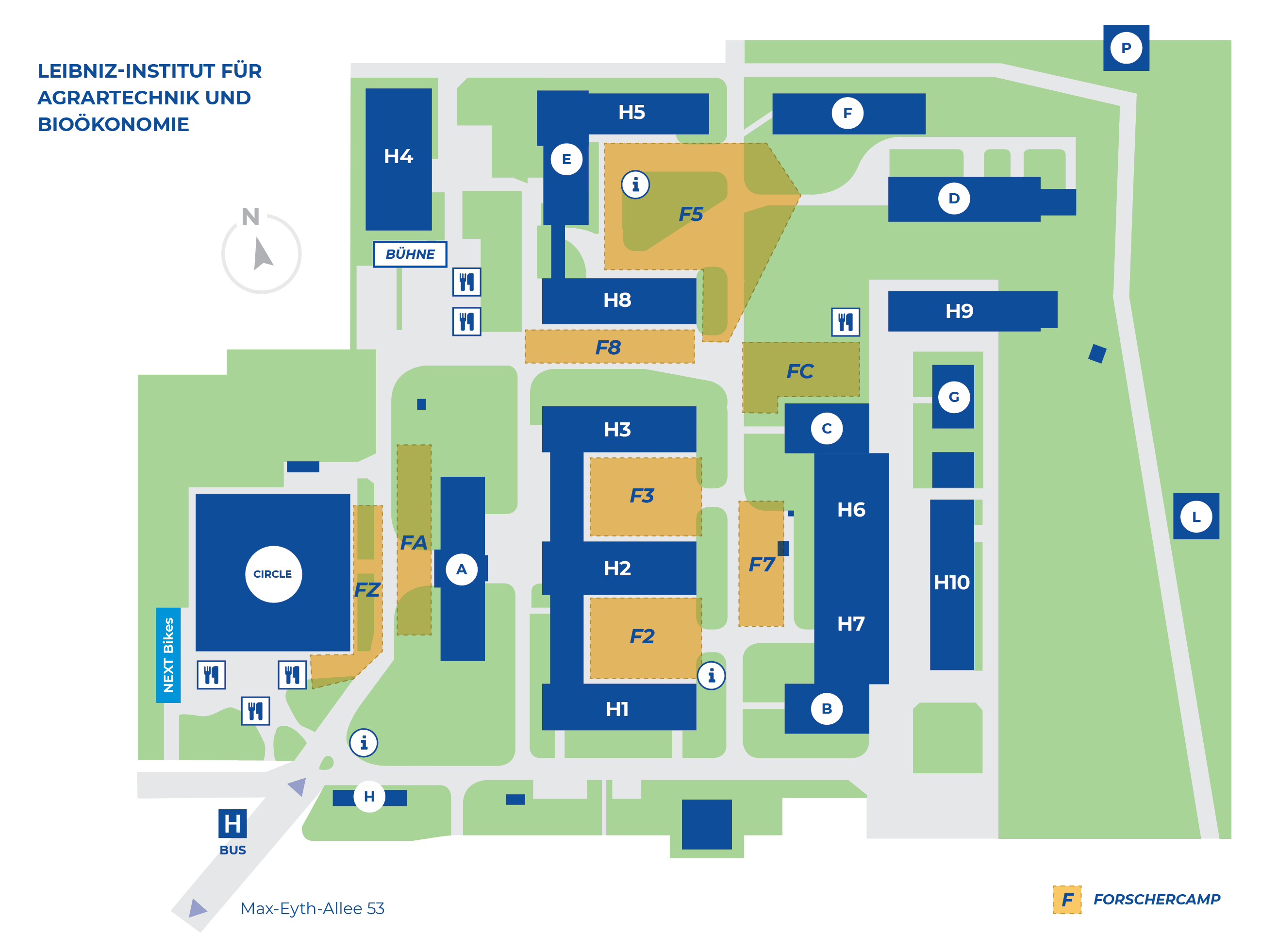 Lageplan Leibniz-Institut für Agrartechnik und Bioökonomie